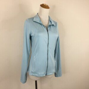 GILLY HICKS Abercrombie Fitch Re-Charge Long Sleeve Light Blue Zip Jacket